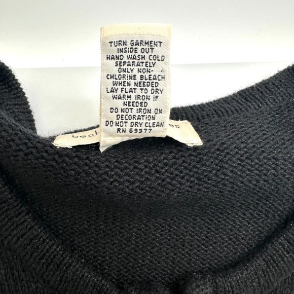 Vintage Bechamel Petites Sequenced Christmas Zippered Sweater Black Size PM - Picture 9 of 11